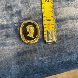 Bryman School of Nursing Gold and Black Cameo Brooch
